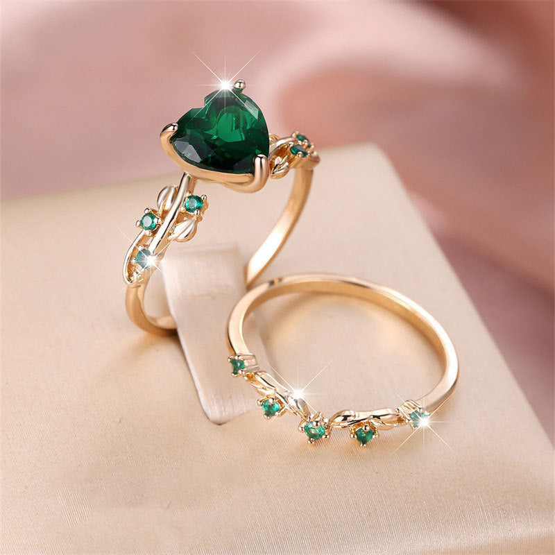 Herzförmiger Zirkonia-Ring