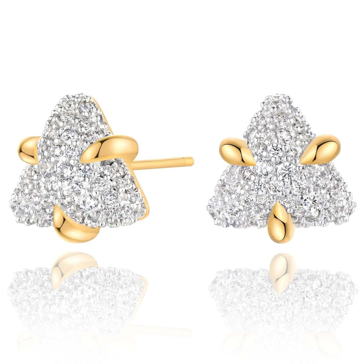 Shape Copper Zirconia Earrings