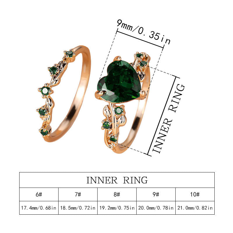 Herzförmiger Zirkonia-Ring