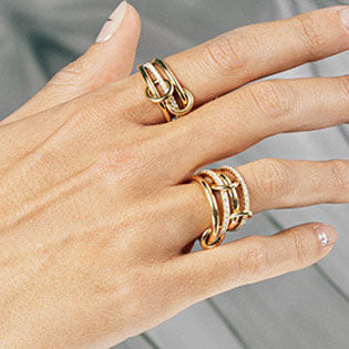 Stacked Copper Zirconia Ring