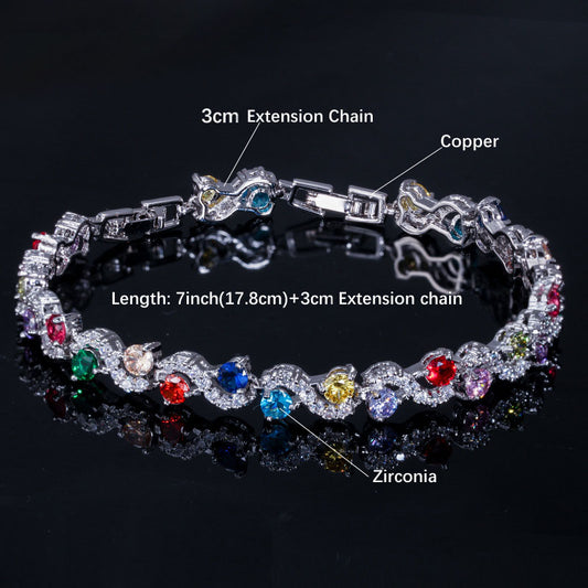 Colorful Zirconia Bracelet