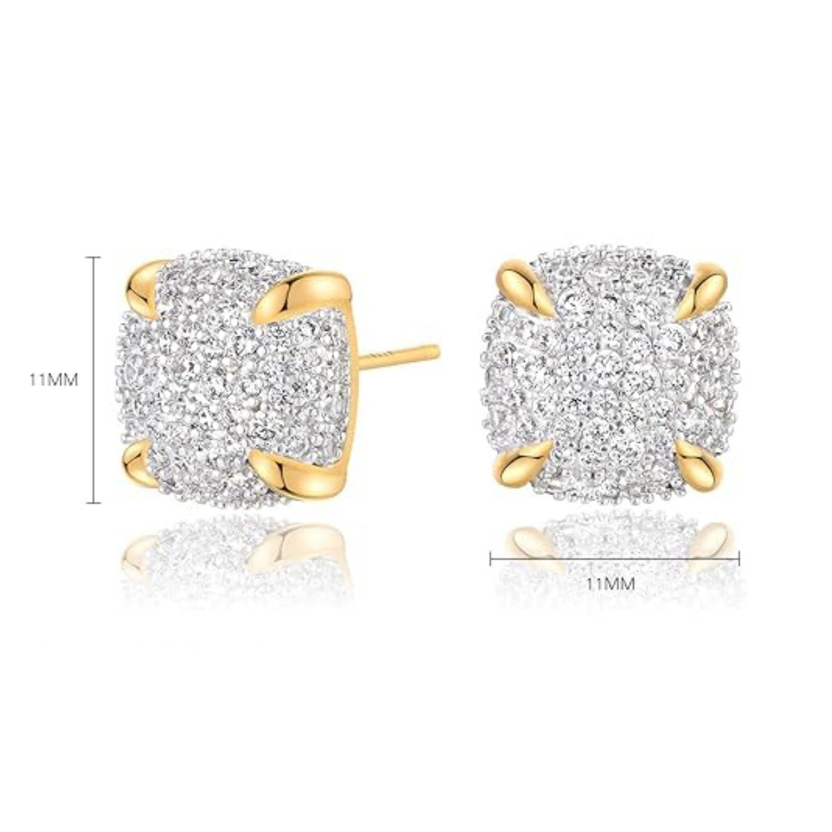 Shape Copper Zirconia Earrings