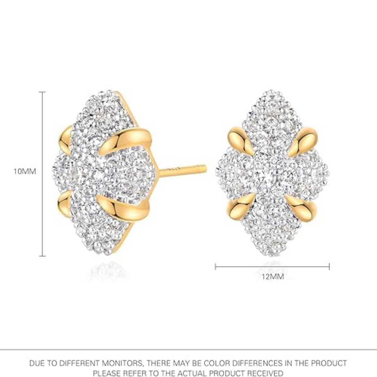 Shape Copper Zirconia Earrings