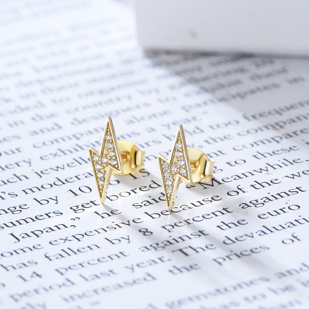 S925 Silver Lightning-shaped Earrings