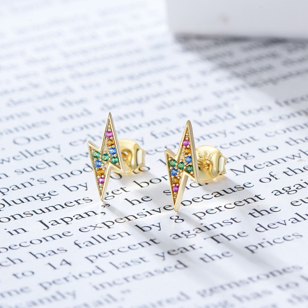 S925 Silver Lightning-shaped Earrings