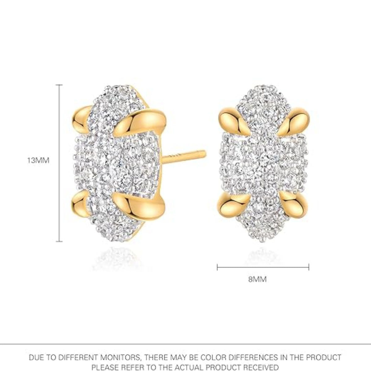 Shape Copper Zirconia Earrings