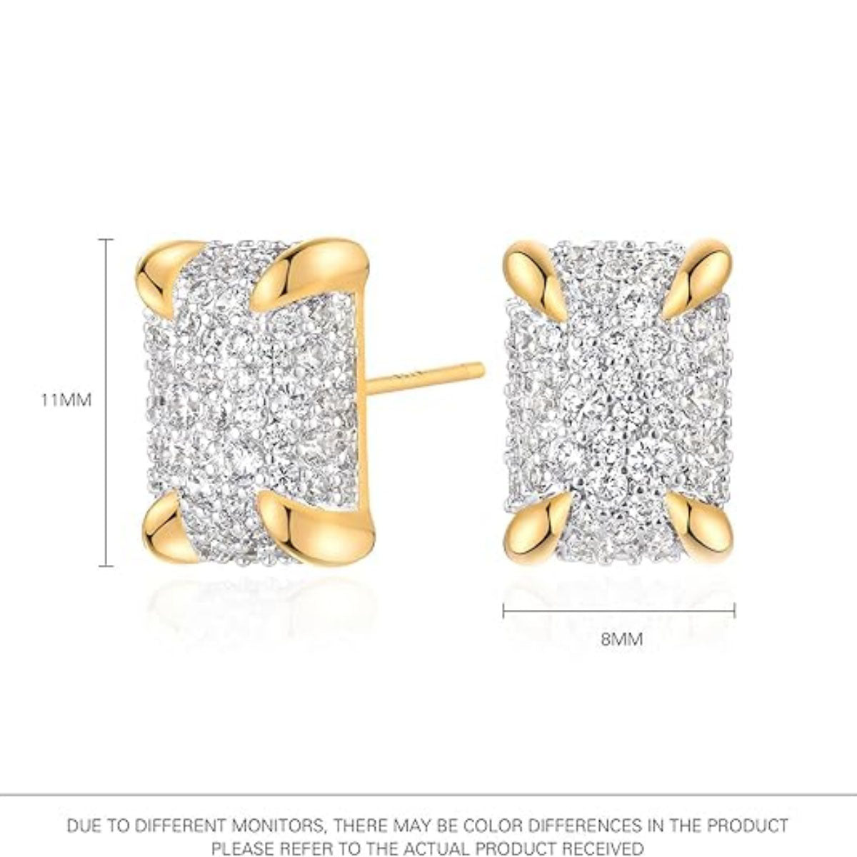 Shape Copper Zirconia Earrings