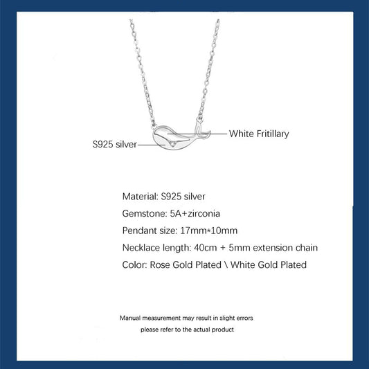 S925 Silver Whale Necklace