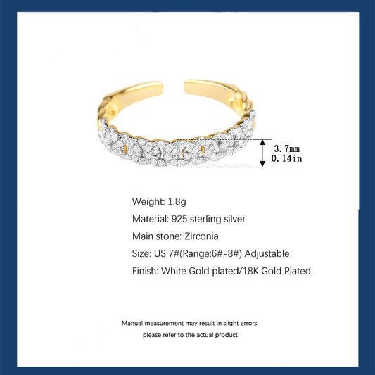 S925 Silver Adjustable Ring