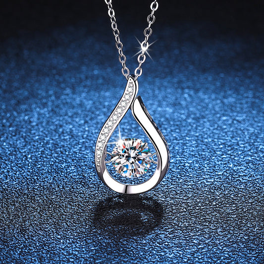 S925 Silver Moissanite Waterdrop Necklace
