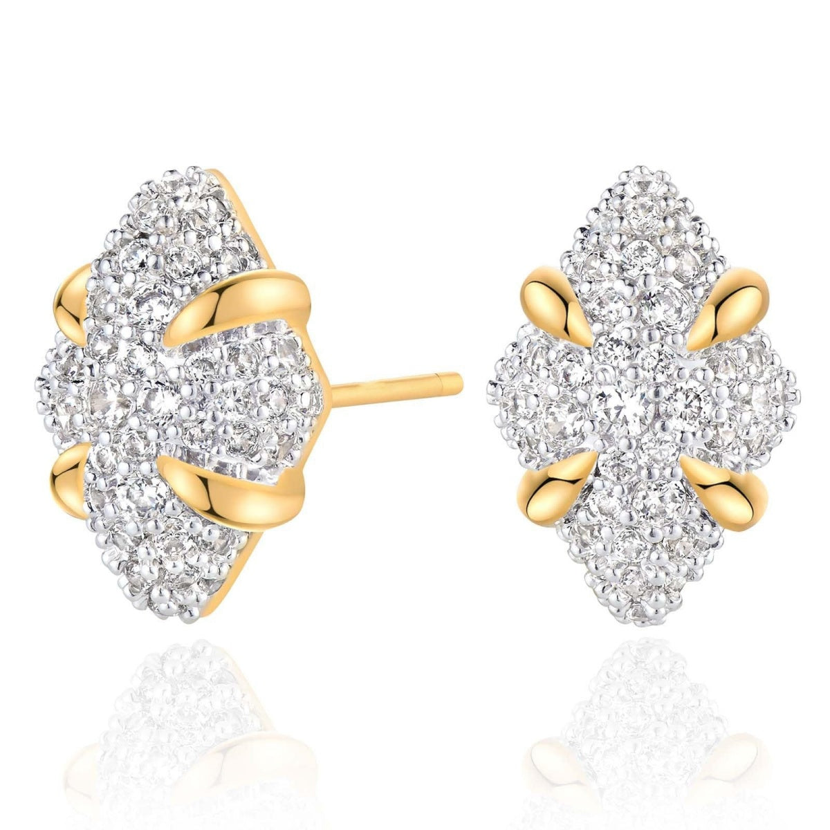 Shape Copper Zirconia Earrings
