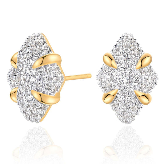 Shape Copper Zirconia Earrings