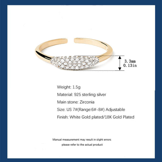 S925 Silver Adjustable Ring