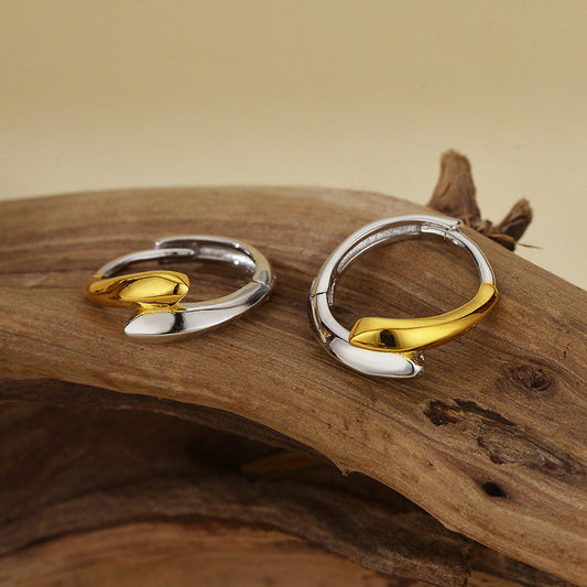 S925 Silver Gold-silver Earrings