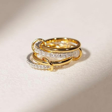 Stacked Copper Zirconia Ring