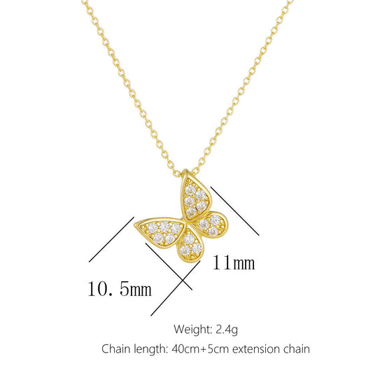 S925 Silver Butterfly Necklace