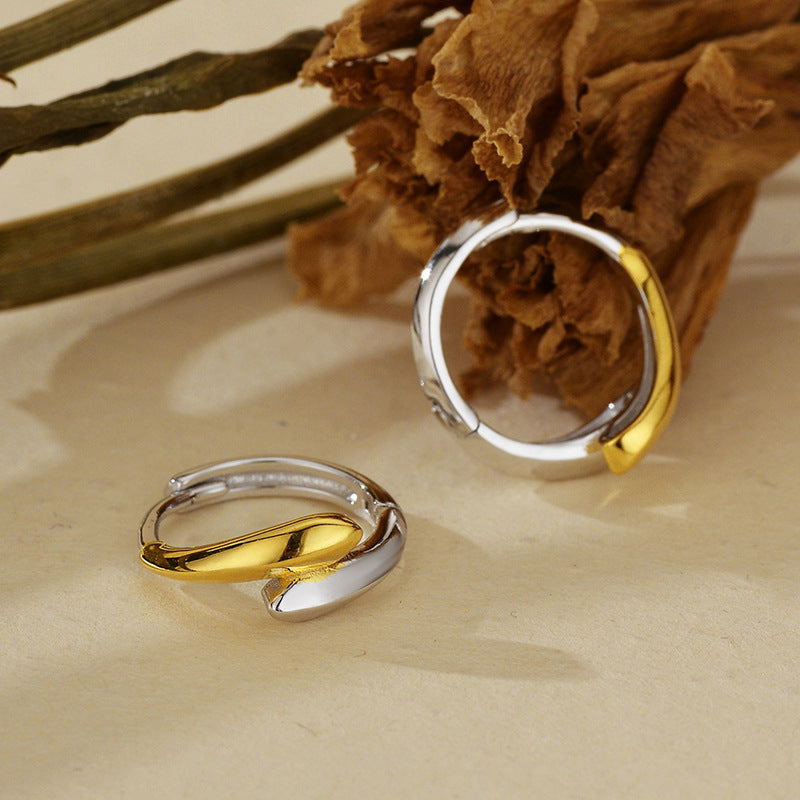 S925 Silver Gold-silver Earrings