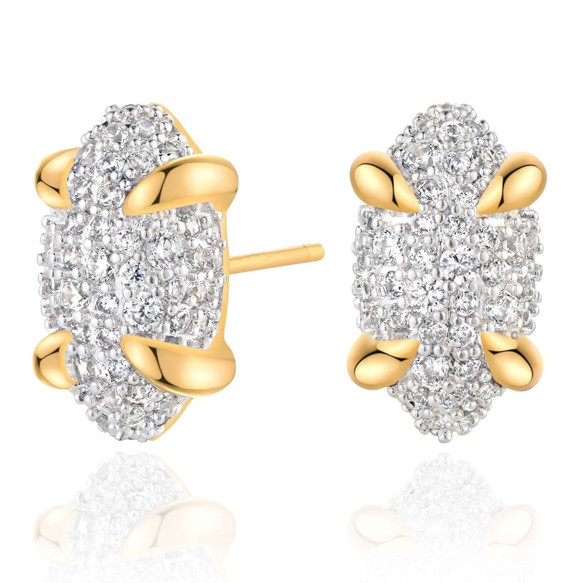 Shape Copper Zirconia Earrings