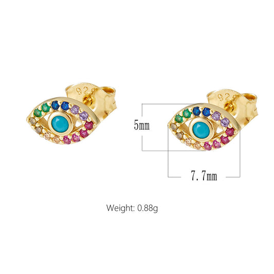 S925 Silver Devil's Eye Earrings