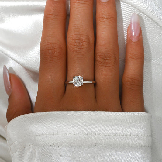 S925 Silver 1 Carat Moissanite Ring