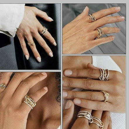 Stacked Copper Zirconia Ring
