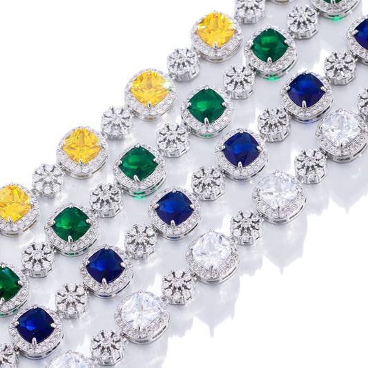 Cube Colorful Zirconia Bracelet
