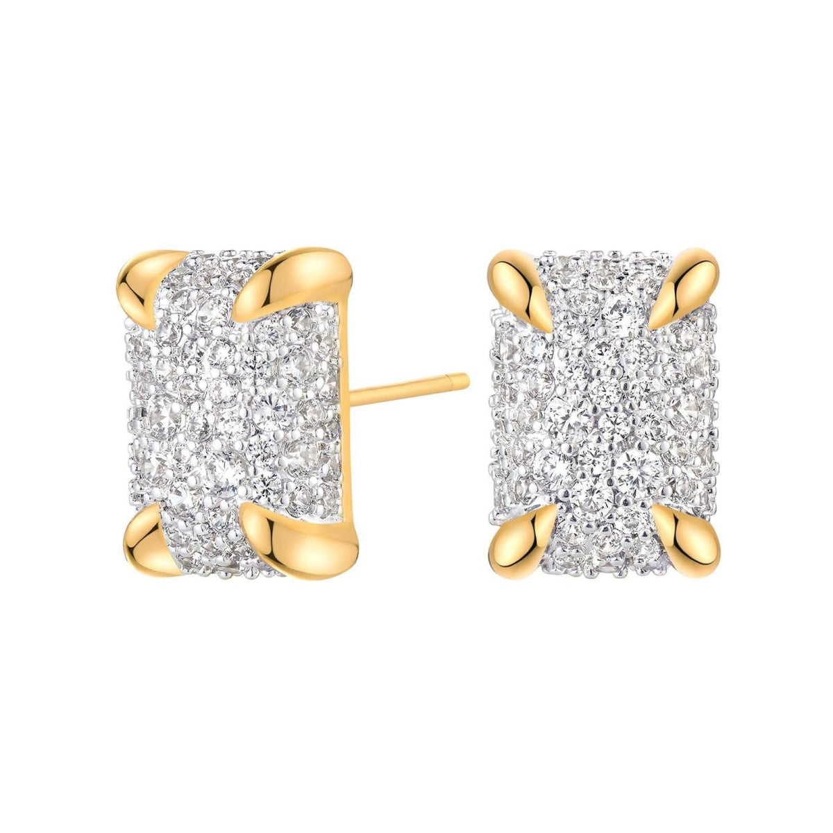 Shape Copper Zirconia Earrings