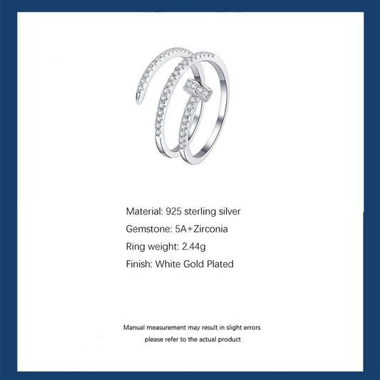 S925 Silver Nail Ring