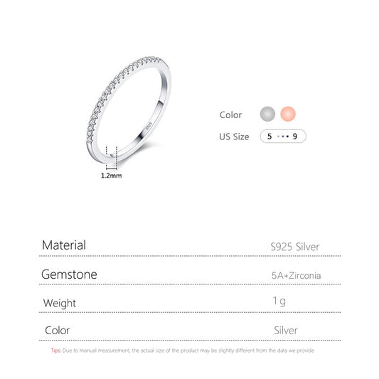 S925 Silver Simple Thin Ring