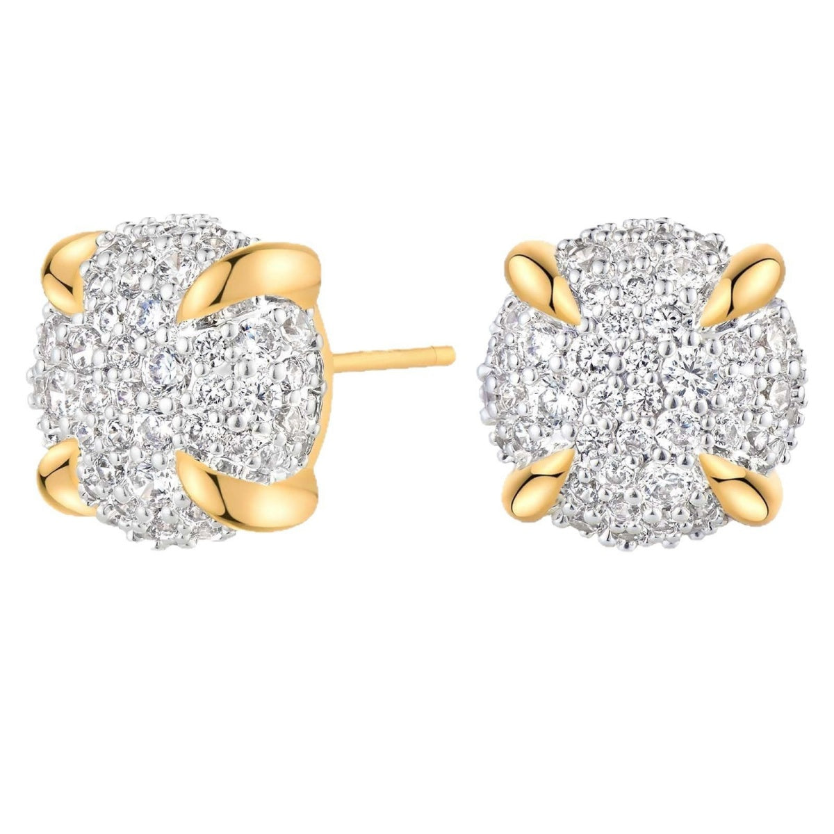Shape Copper Zirconia Earrings