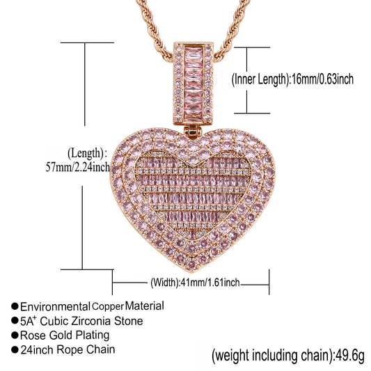 Heart Shape Picture Pendant