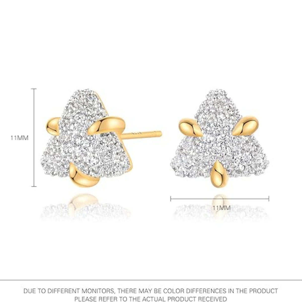 Shape Copper Zirconia Earrings