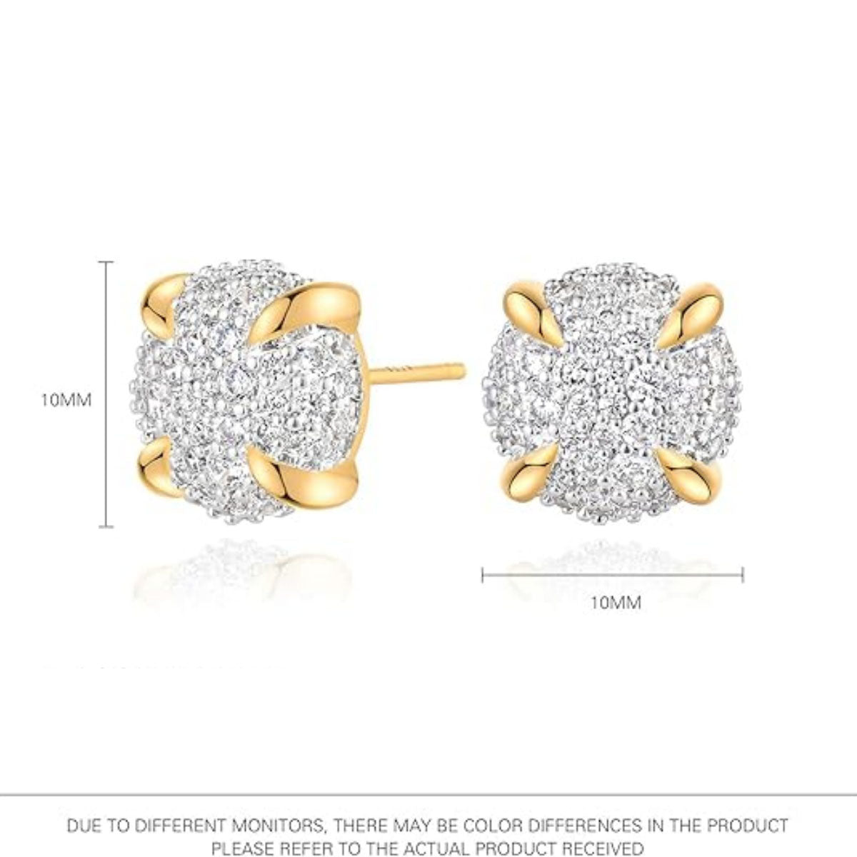 Shape Copper Zirconia Earrings