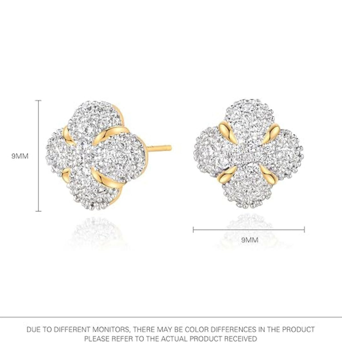 Shape Copper Zirconia Earrings