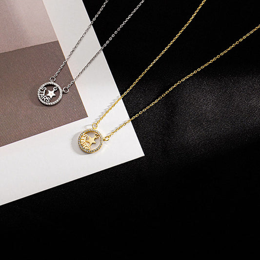S925 Silver Stars Necklace