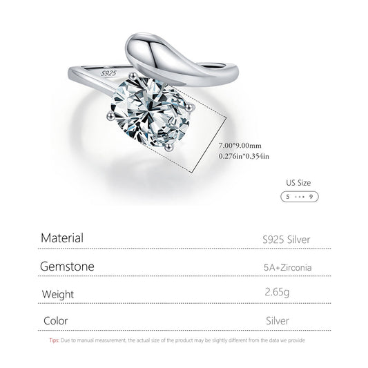 S925 Silver Zirconia Ring