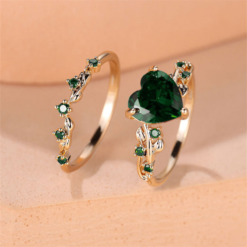Herzförmiger Zirkonia-Ring