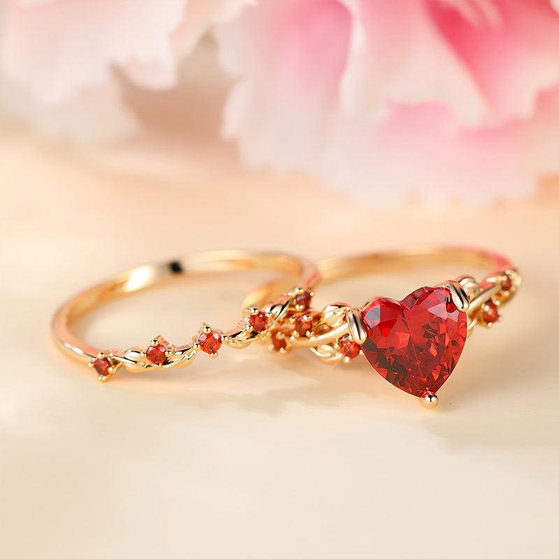 Herzförmiger Zirkonia-Ring