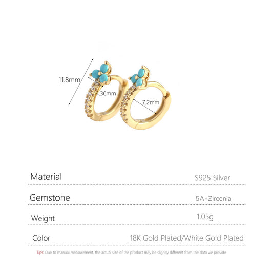 S925 Silver Flower Earrings