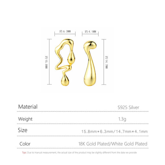 S925 Silver Teardrop Earrings