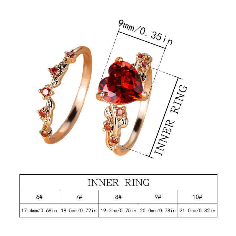 Herzförmiger Zirkonia-Ring