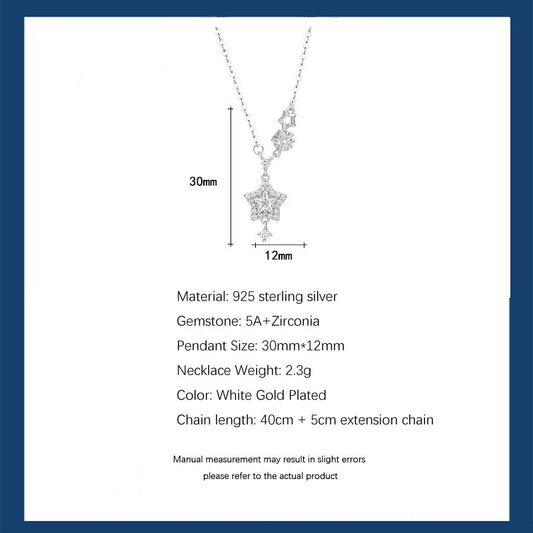 S925 Silver Star Necklace