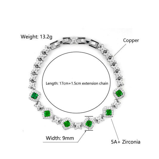 Colorful Copper Zirconia Bracelet