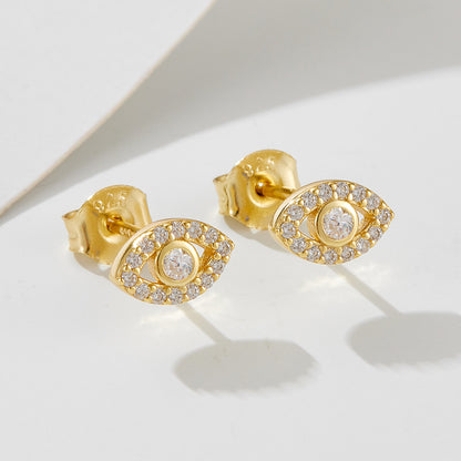 S925 Silver Devil's Eye Earrings