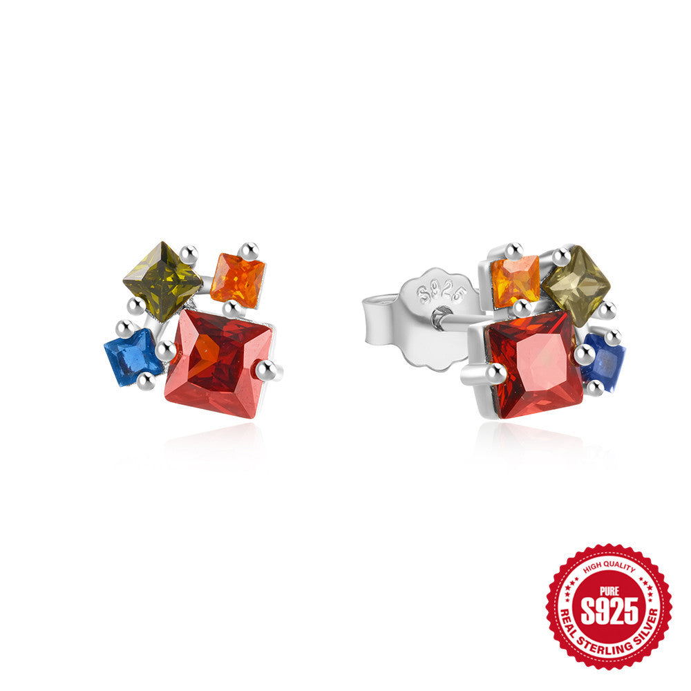 S925 Silver Geometric Shape Earrings
