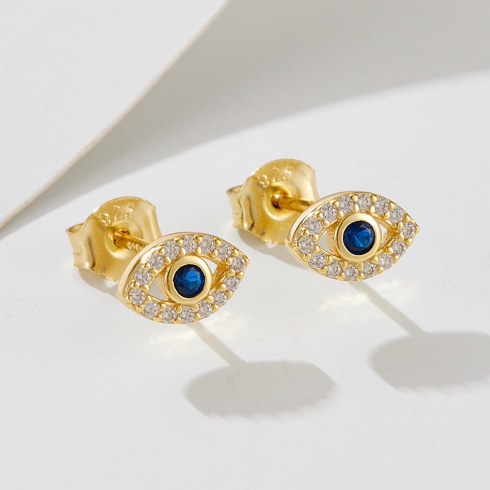 S925 Silver Devil's Eye Earrings
