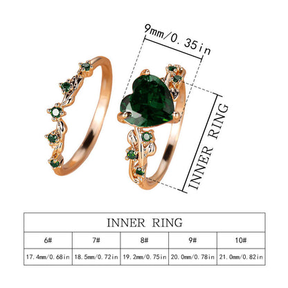 Herzförmiger Zirkonia-Ring