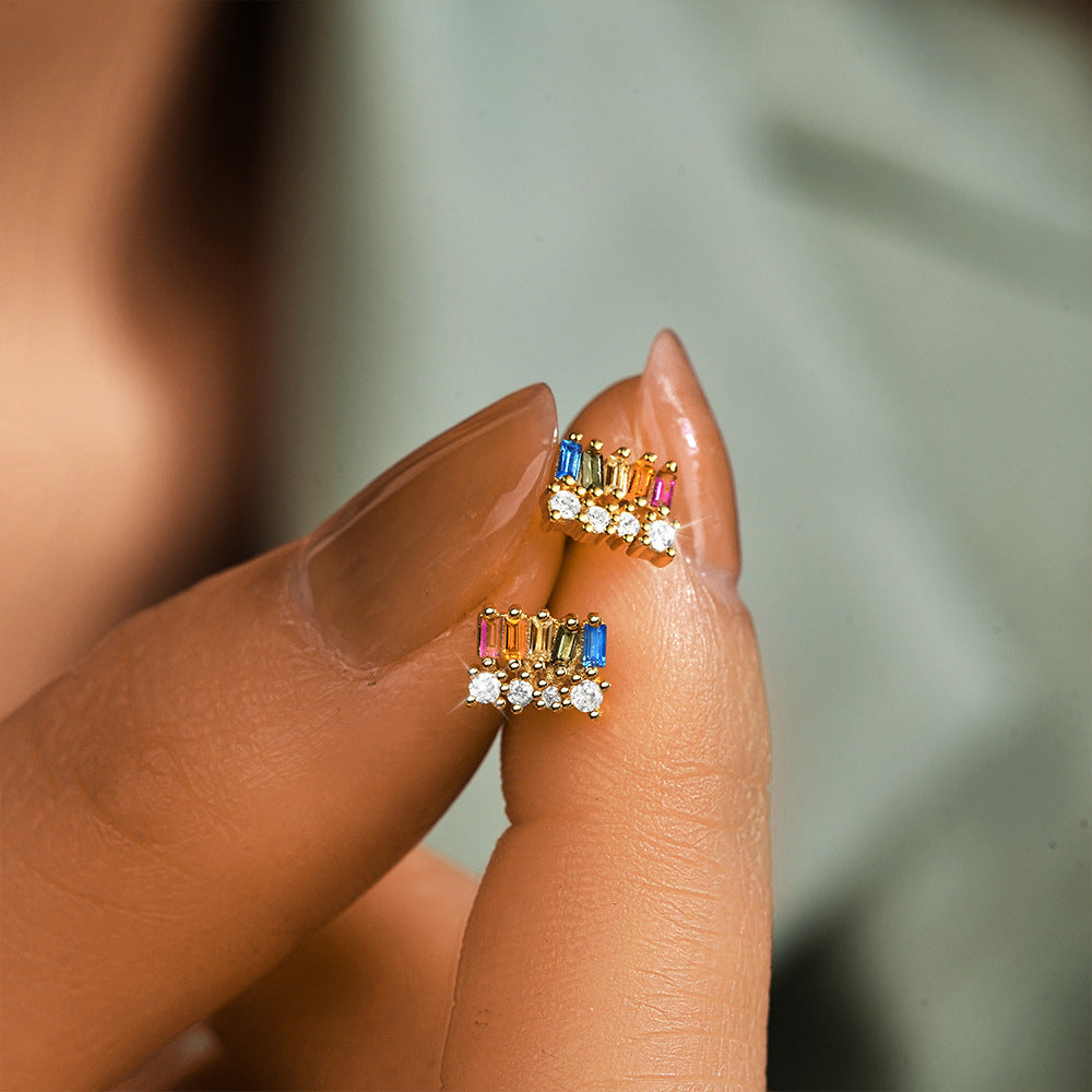 S925 Silver Geometric Shape Earrings