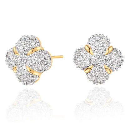 Shape Copper Zirconia Earrings