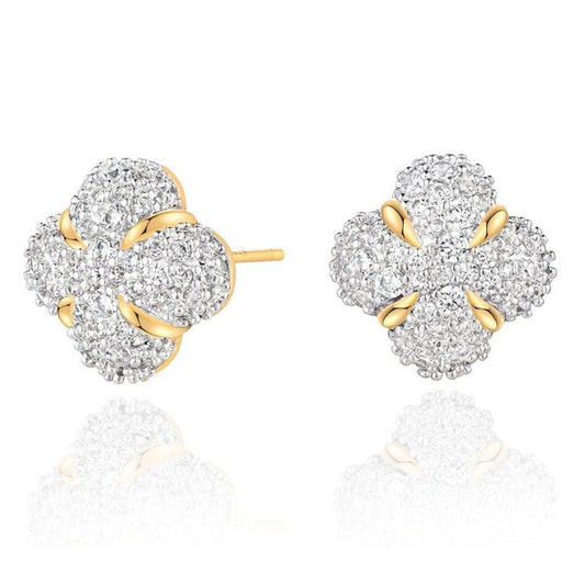 Shape Copper Zirconia Earrings